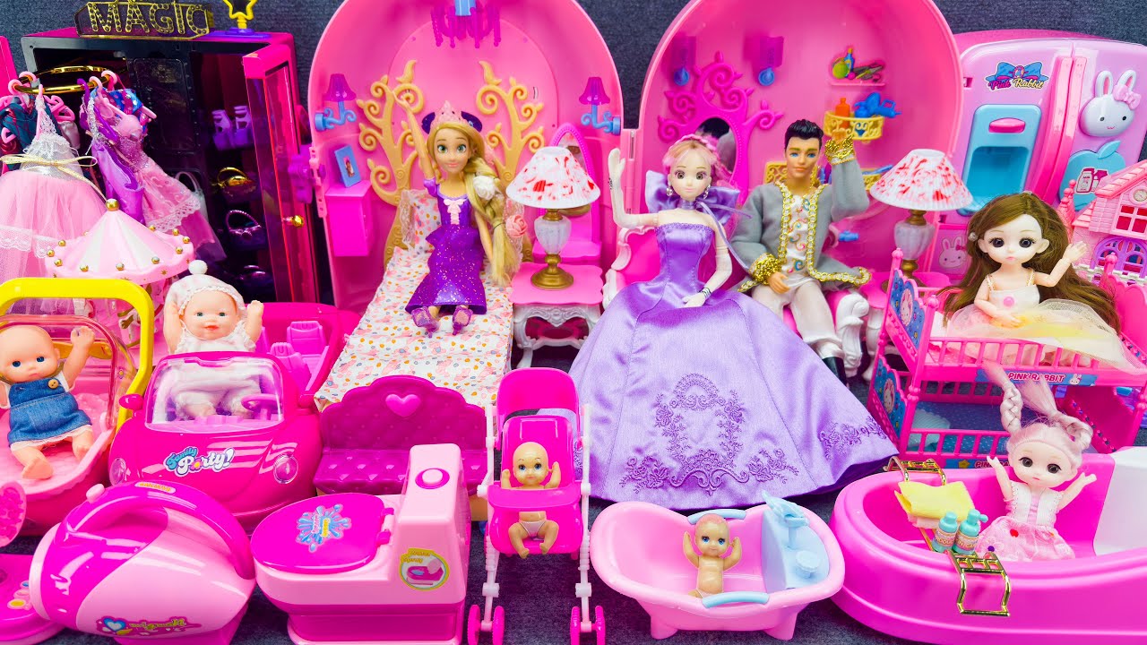 20 Minutes Satisfying With Unboxing Barbie Cute Toy Bed & Application Play Set Review Toys ASMR