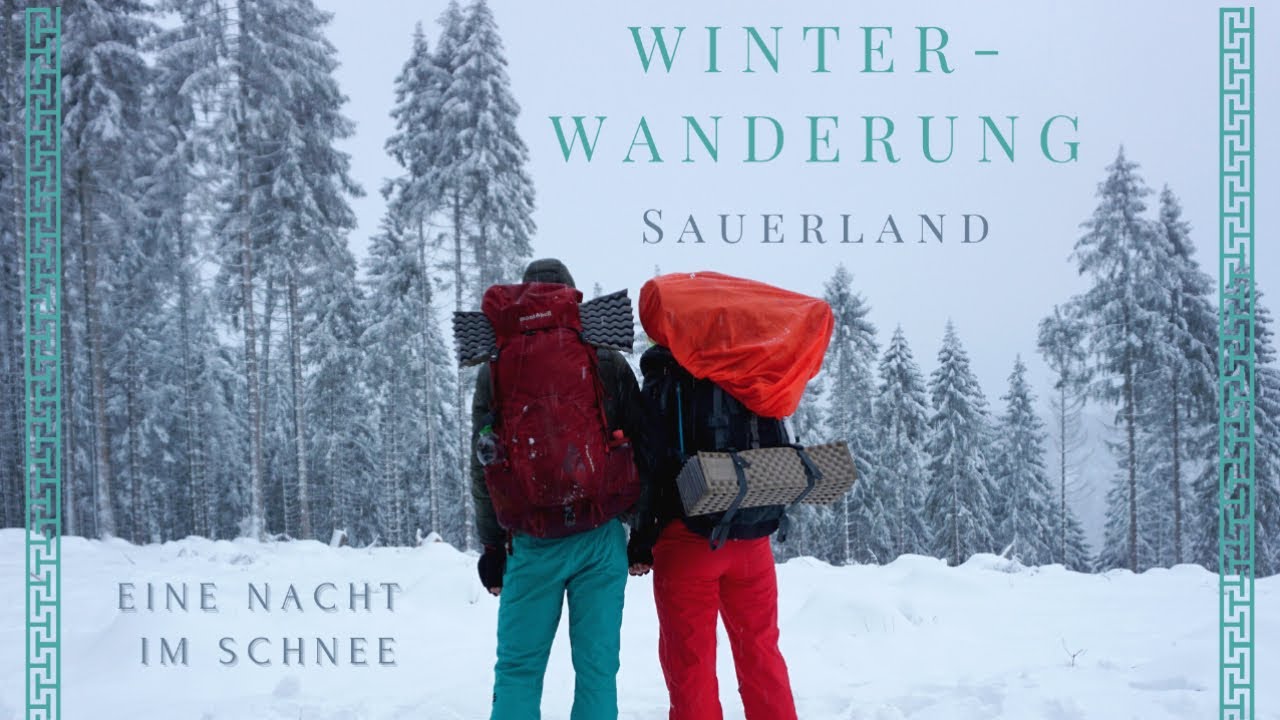 Wintercamping (Winterwanderung im Sauerland)