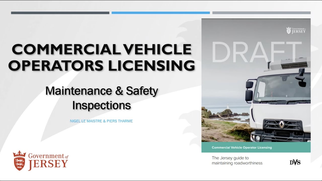 DVS - Commercial Vehicle Operators Licensing - Maintenance & safety inspections