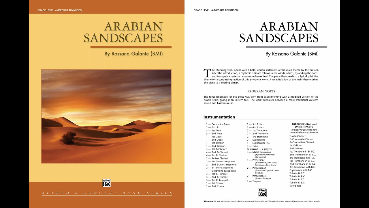 Arabian Sandscapes, by Rossano Galante – Score & Sound