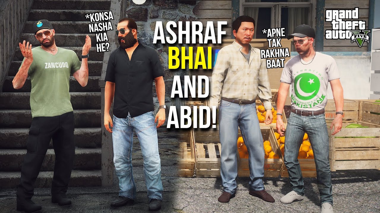 ASHRAF BHAI IS ANGRY ON TREVOR AND ABID MEETS MUSHTAQ BHAI | GTA 5 MODS PAKISTAN