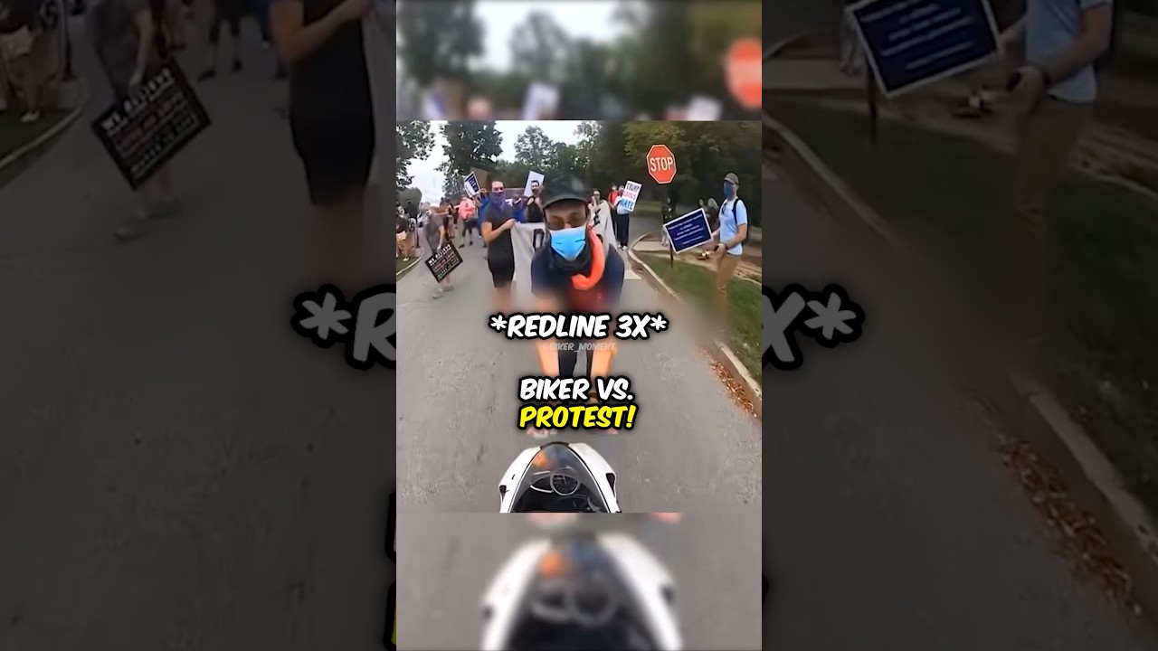 Проезжаю на велосипеде сквозь толпу протестующих! 😳