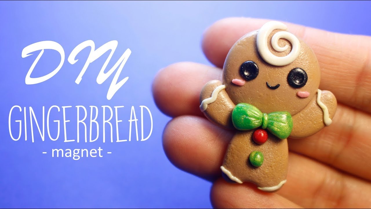 DIY Gingerbread Man Magnet || Polymer Clay || Beginner Friendly