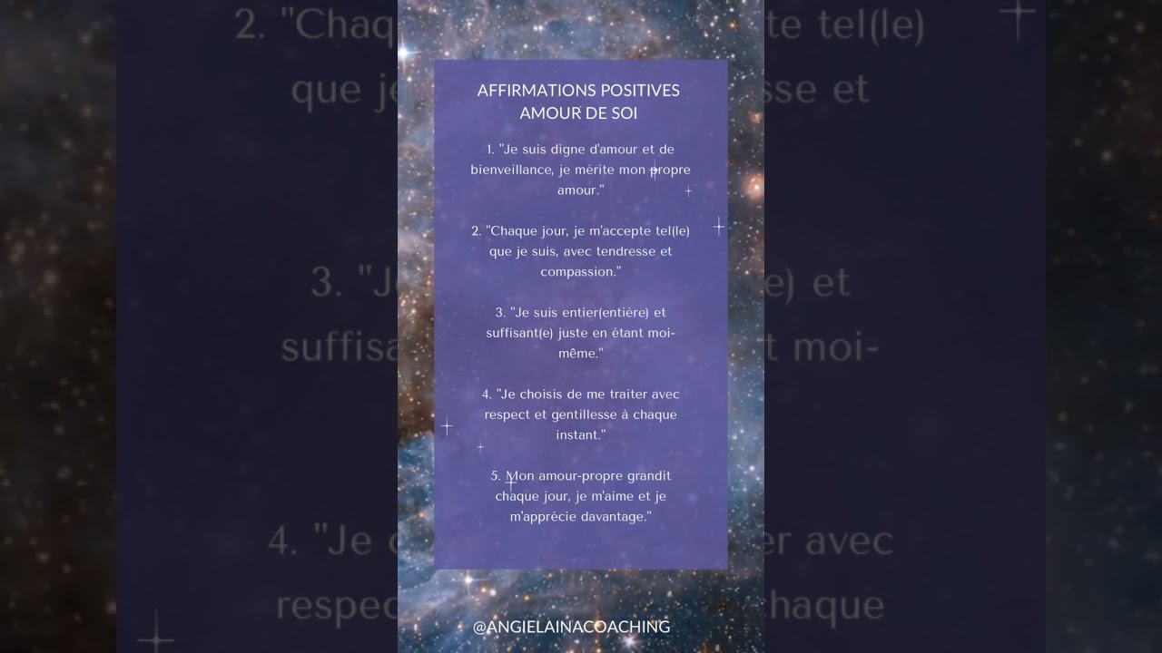 Affirmations Positives 💖#affirmationspositives #amourdesoi
