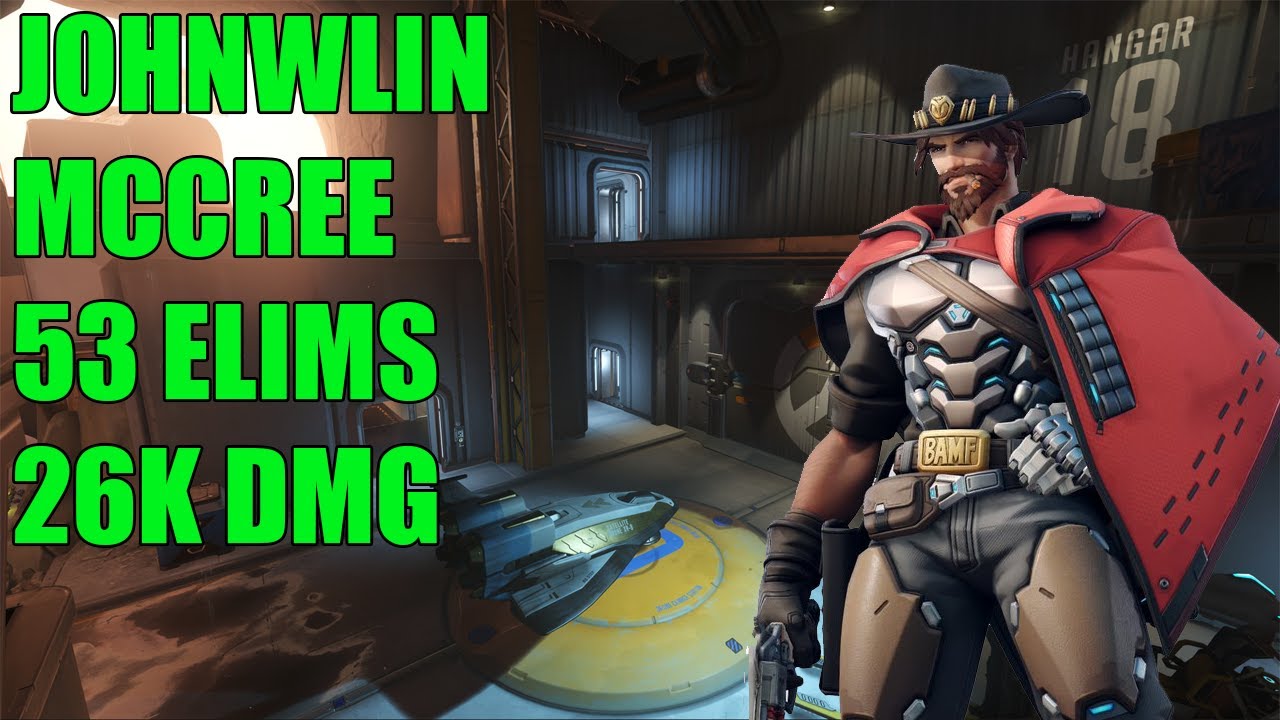 JohnWLin   BEST MCCREE GAMEPLAY 26K DMG - TOP 500 OVERWATCH SEASON 26