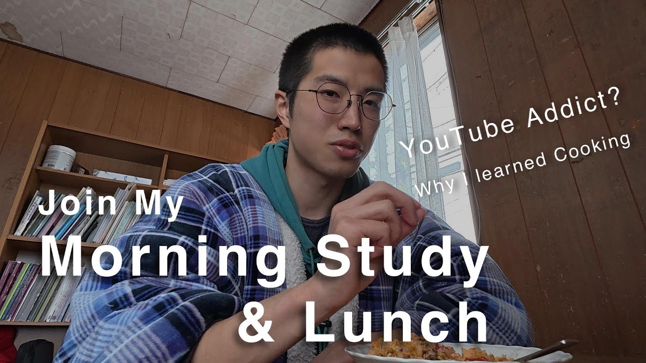 【Vlog】Morning Study with Canned Coffee & Lunch with Me