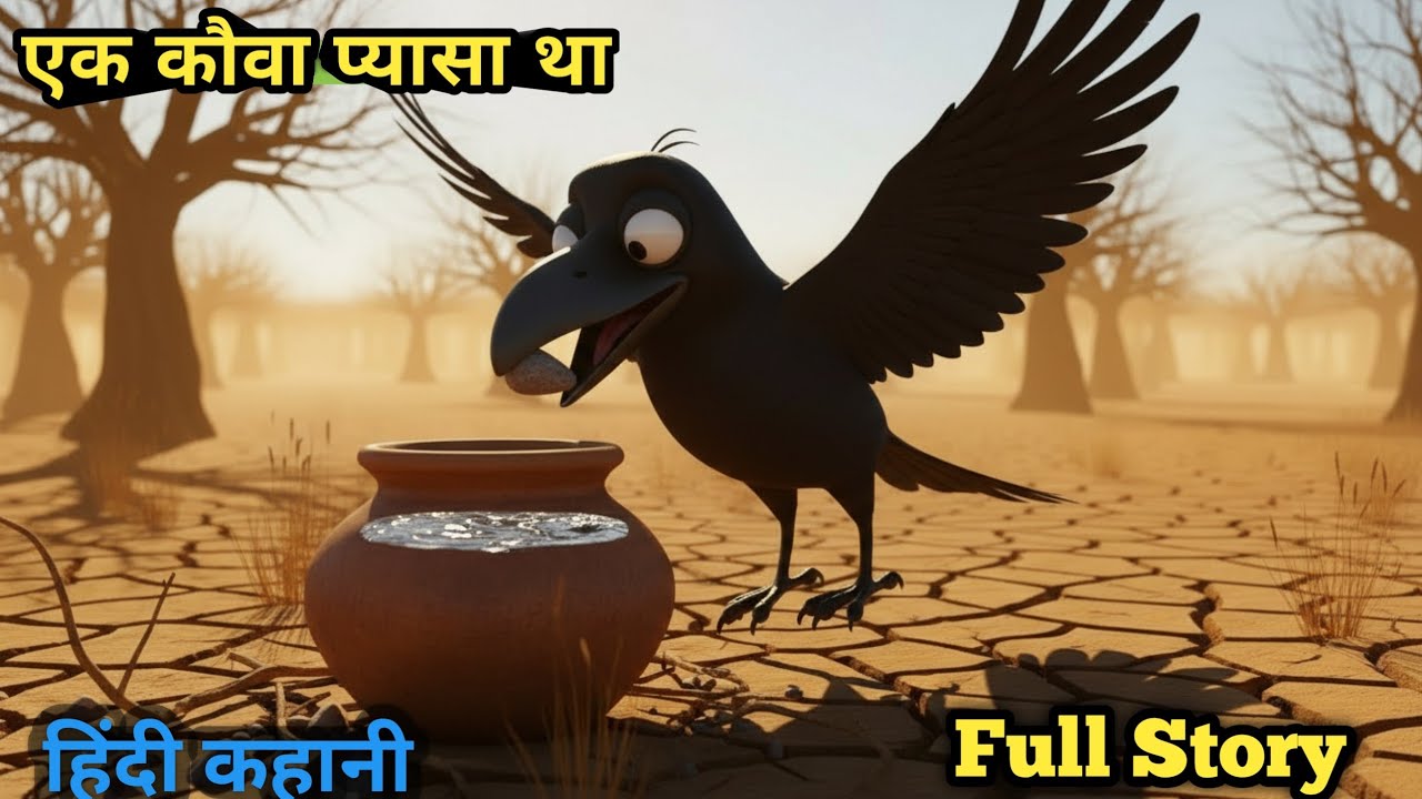 एक कौवा प्यासा था 🐦‍⬛| Ek kauwa Pyasa Tha Story In Hindi | Hindi Rhymes | कौवा की कहानी हिंदी में