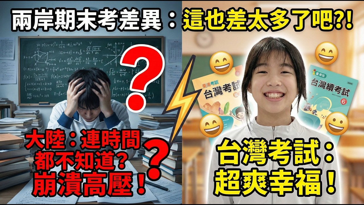 重慶女兒說台灣期末考太幸福？大陸同學：「我們連什麼時候考試都不知道！」揭秘兩岸考試差異，最真實台灣國中就讀心得