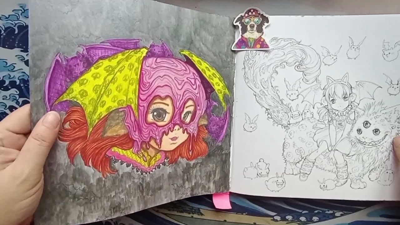 Finished coloring book pages October 2025 #completedcoloringpages #finishedcoloringpages #halloween