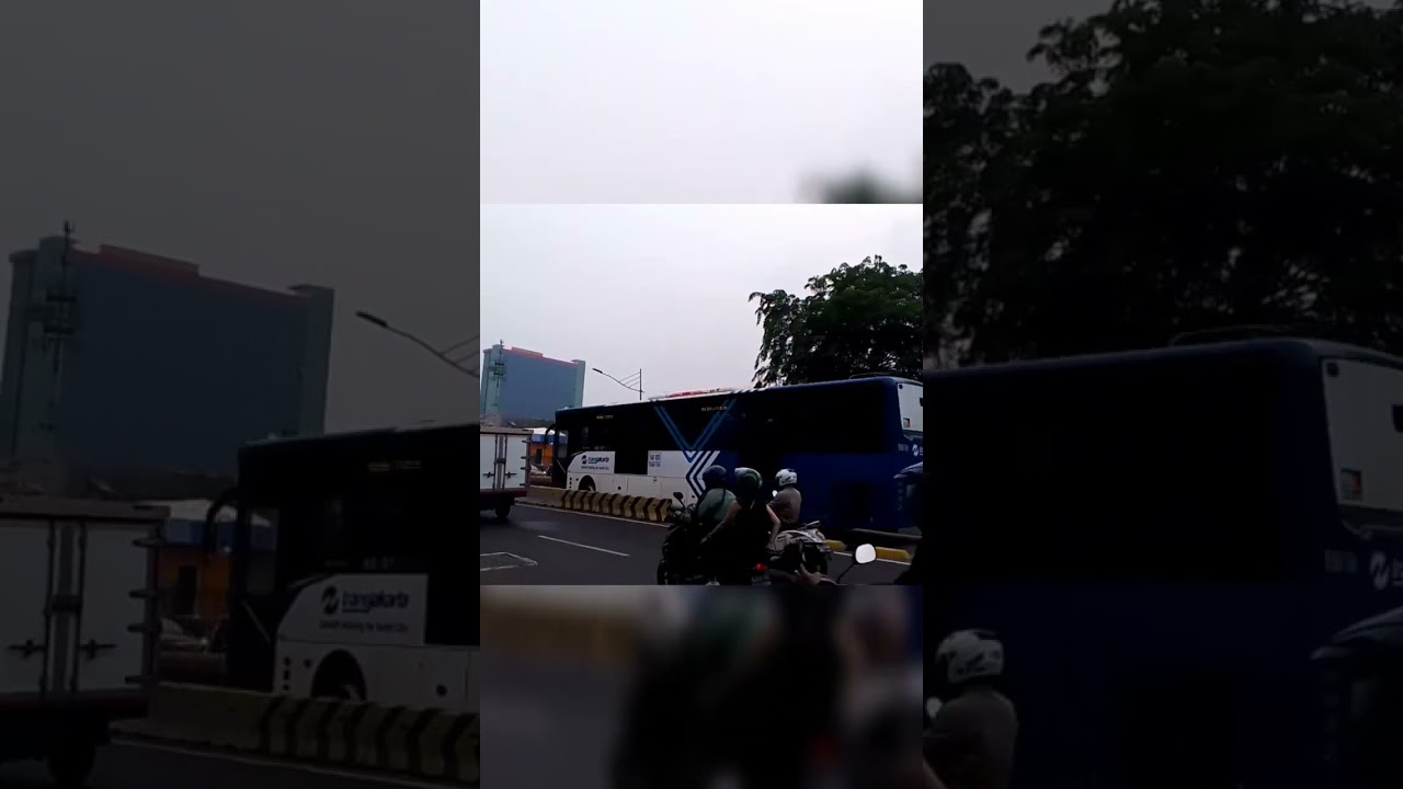 bus panorama dan busway melintas #otomotif #kendaraan #busmania #shorts