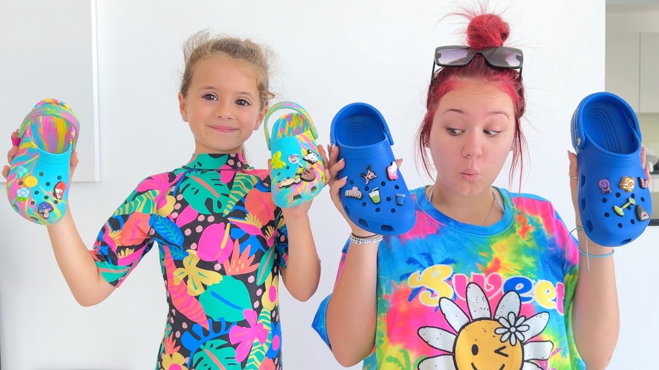 Ruby and Bonnie New Crocs and decorating them