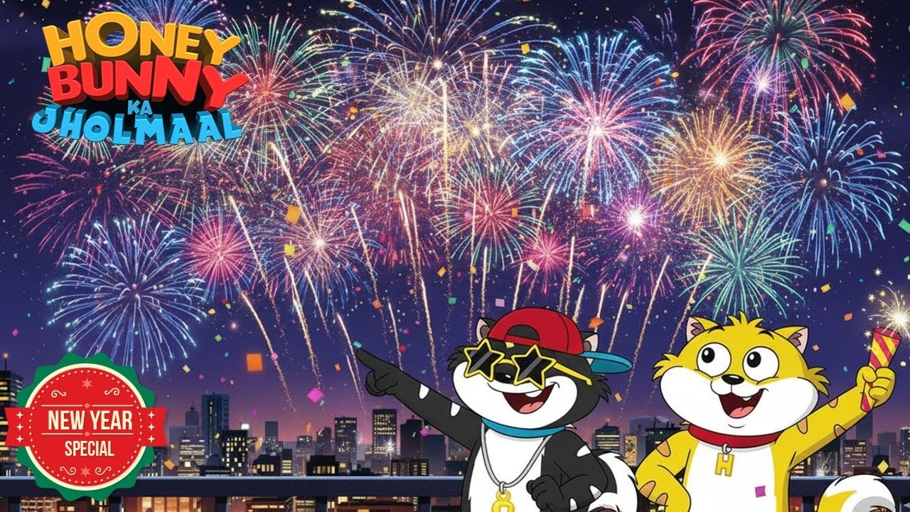 New Year Special | Honey Bunny ने देखा New Year के मौके पर Fireworks Show | New Movies In Hindi