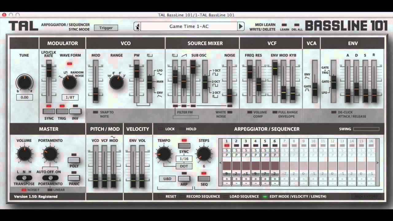 Sound Review: TAL Bassline 101 ARP SEQ Program and Presets