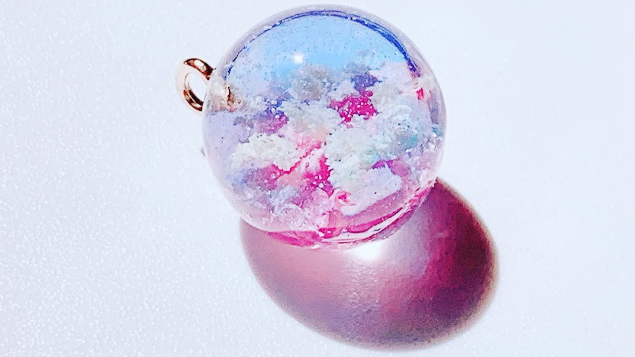 【ＵＶレジン】リクエストの多かった雲レジンを作ってみました☁️*°♡ Create a resin sphere that looks like clouds are floating.☁*°