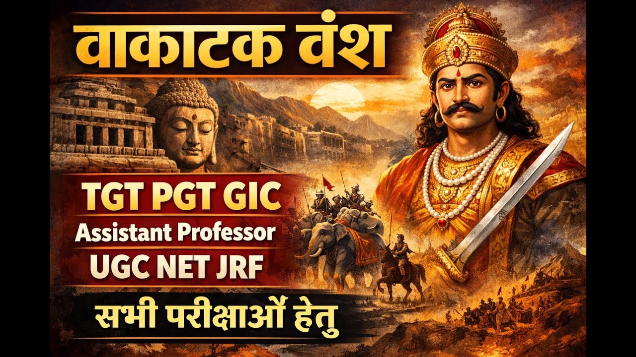 वाकाटक वंश  महा - मैराथन -इतिहास UGC NET JRF , TGT ,PGT असिस्टेंट प्रोफेसर  by Suahama yadav