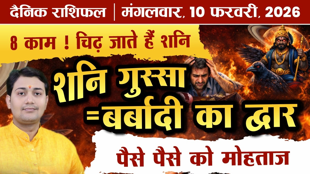 10 February 2026 |Aaj Ka Rashifal | शनि गुस्सा - 8 आदतें जो आपको बर्बाद कर रही हैं! STOP Doing This.