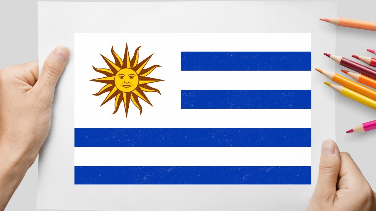 How To Draw Uruguay Flag - Easy Step-by-Step Drawing & Coloring!