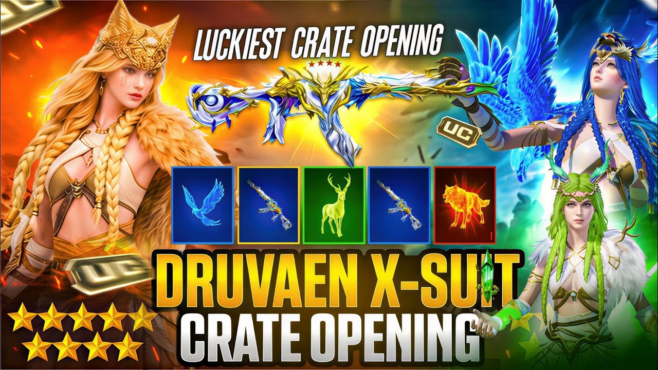 🔥 50000 UC Druvaen X-Suit Crate Opening in PUBG MOBILE | New X-Suit Crate Opening | UC UP Event 🔥