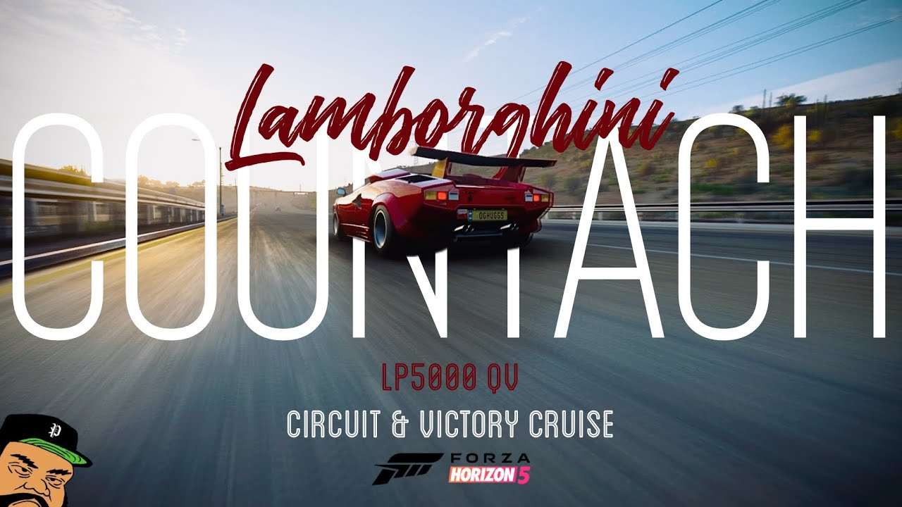 1988 Lamborghini Countach LP5000 QV Circuit & Victory Cruise on @Forza #frozahorizon5 
