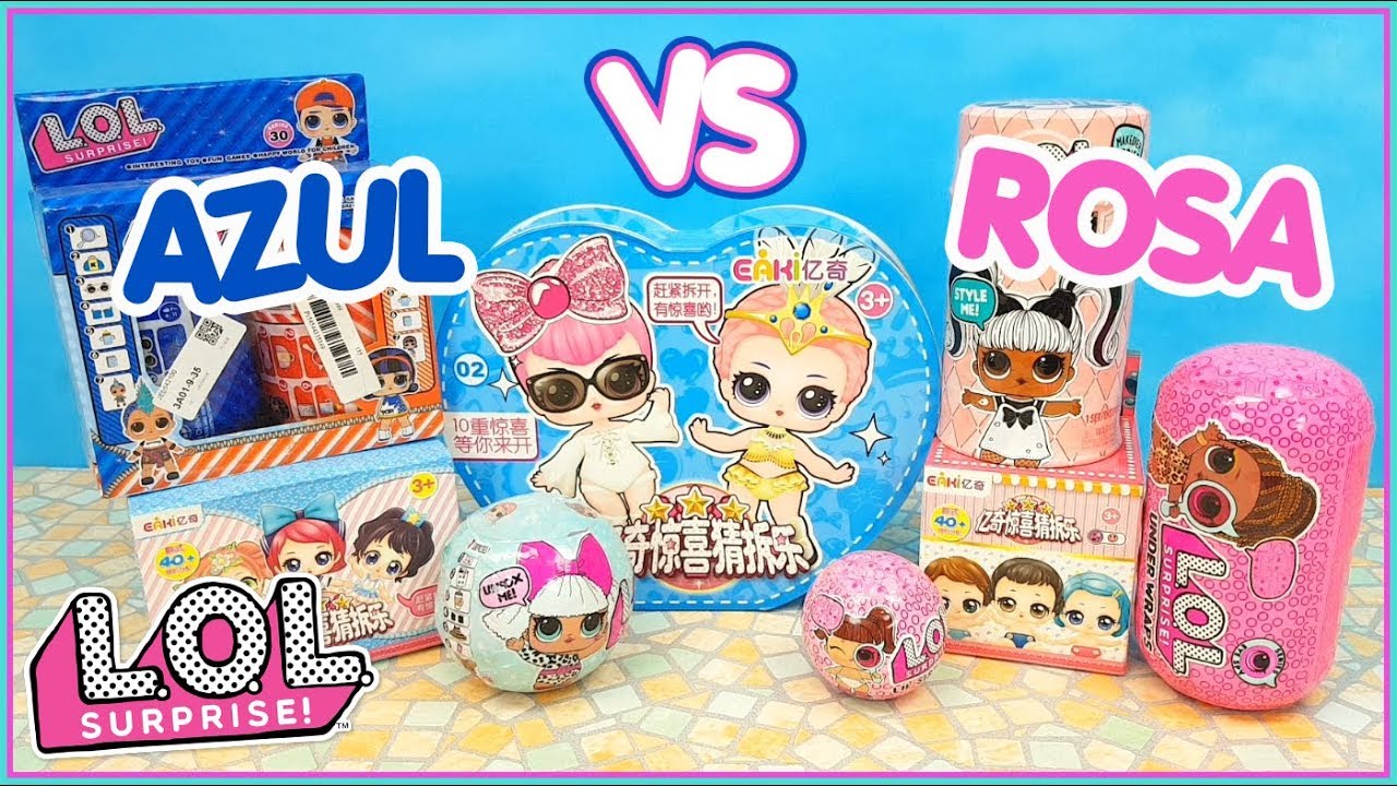 LOL Surprise *AZUL VS ROSA* LoL Surprise Hair goals * EaKis * LOL Original vs Fakes. LOL BOYS