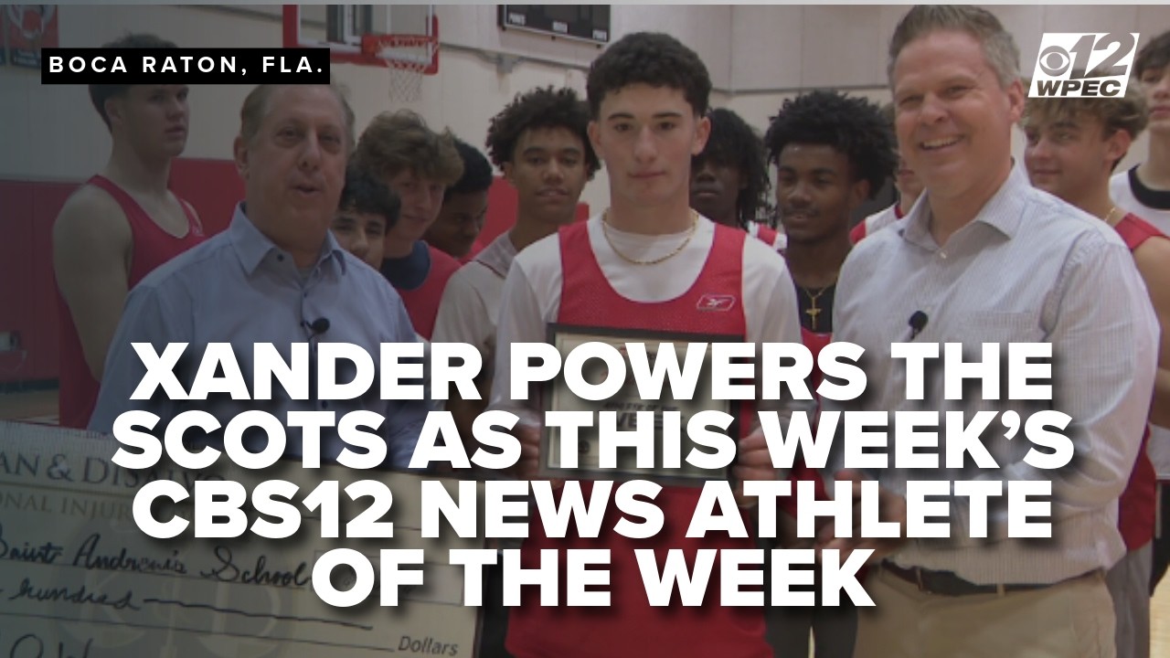 Xander Powers the Scots as this week's CBS12 News Athlete of the Week