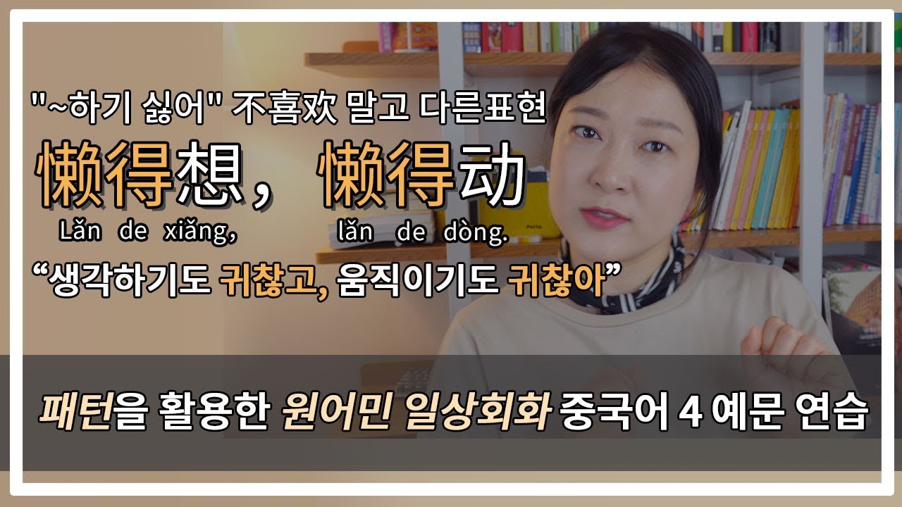 중국어회화 | 뭔가 하기 싫어! 귀찮을 때 쓰는 중국어문장 연습 (예를 들면 