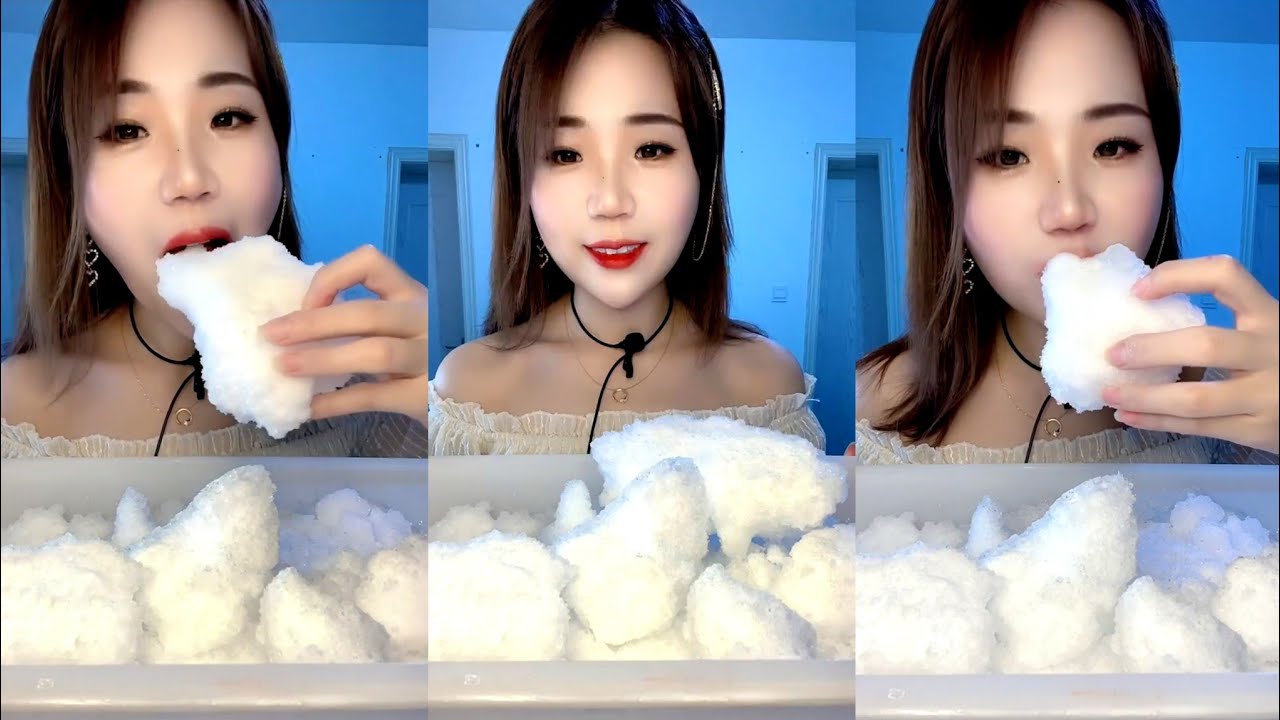 ASMR WHITE ICE EATING / ICE EATING