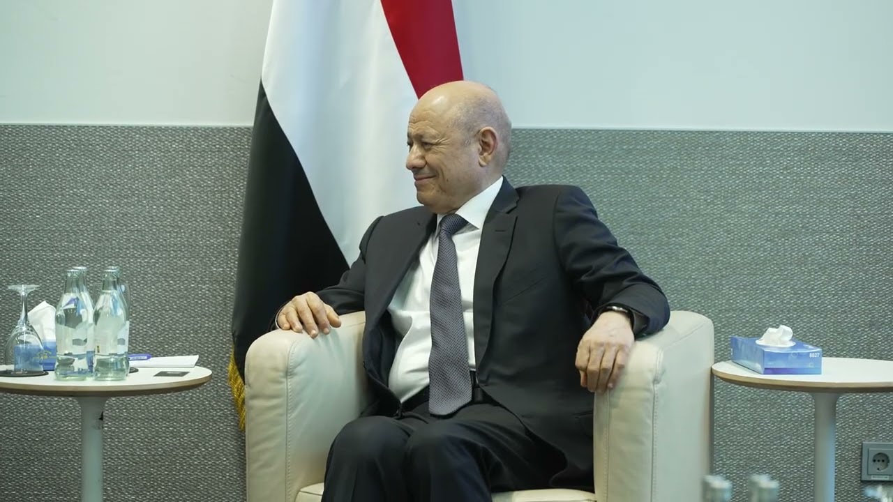 فخامة الرئيس العليمي يستقبل رئيس وزراء جمهورية السودان على هامش أعمال مؤتمر ميونيخ للأمن الدولي 