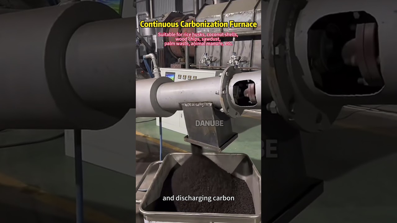Continuous carbonization furnace for sale. #biochar  #carbonizationfurnace #carbonization #charcoal