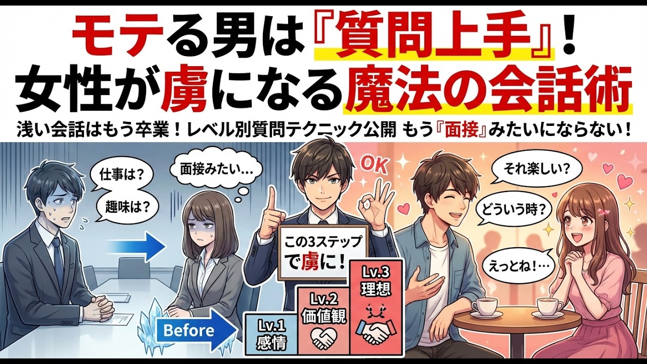 モテる男は質問上手。女性が虜になる質問の方法