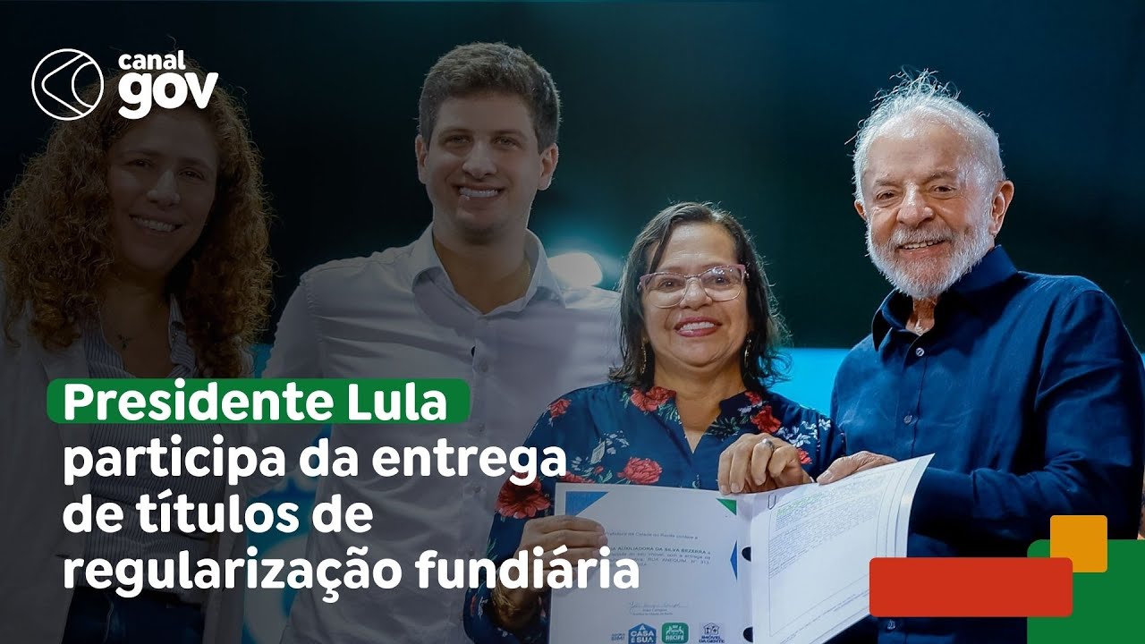 🔴 Lula participa da entrega de títulos de regularização fundiária em em Brasília Teimosa (PE)