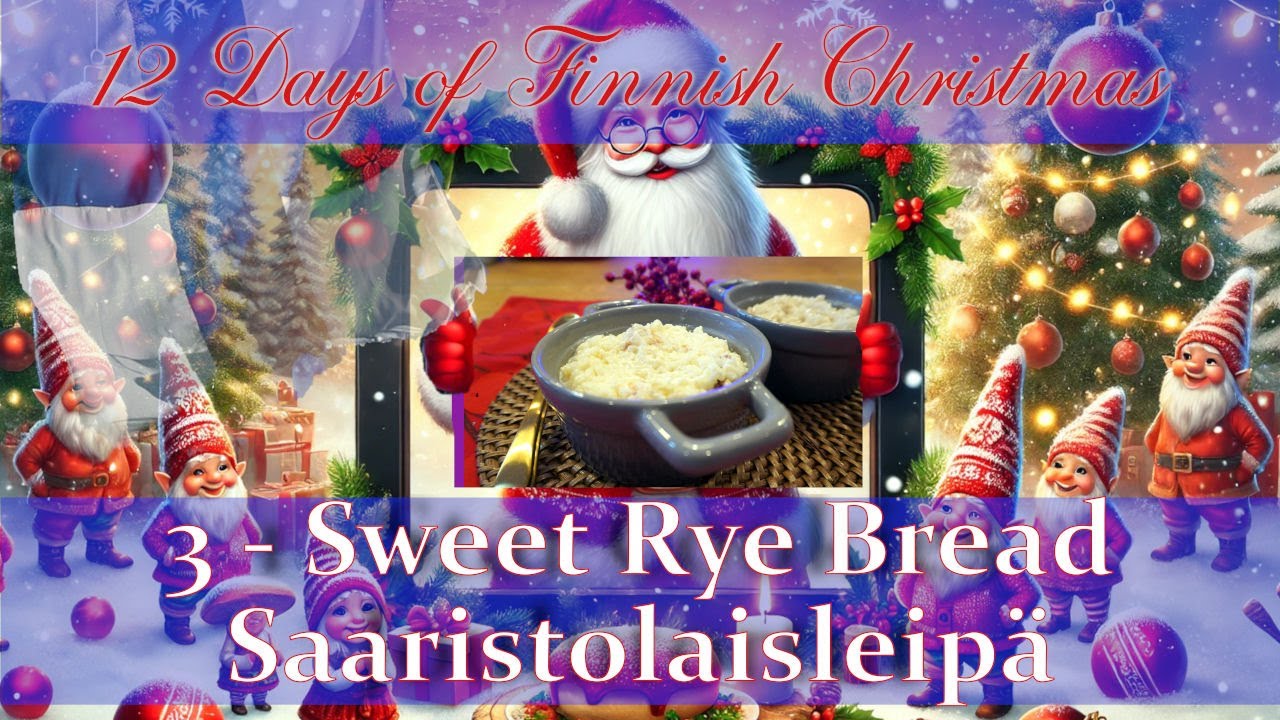 12 Days of Finnish Christmas 3 : Sweet Rye Bread | Saaristolaisleipä