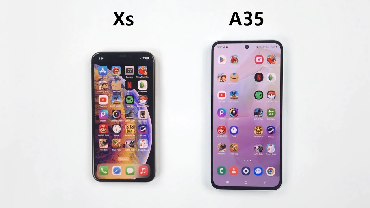 iPhone Xs vs SAMSUNG A35 5G - Speed Test!