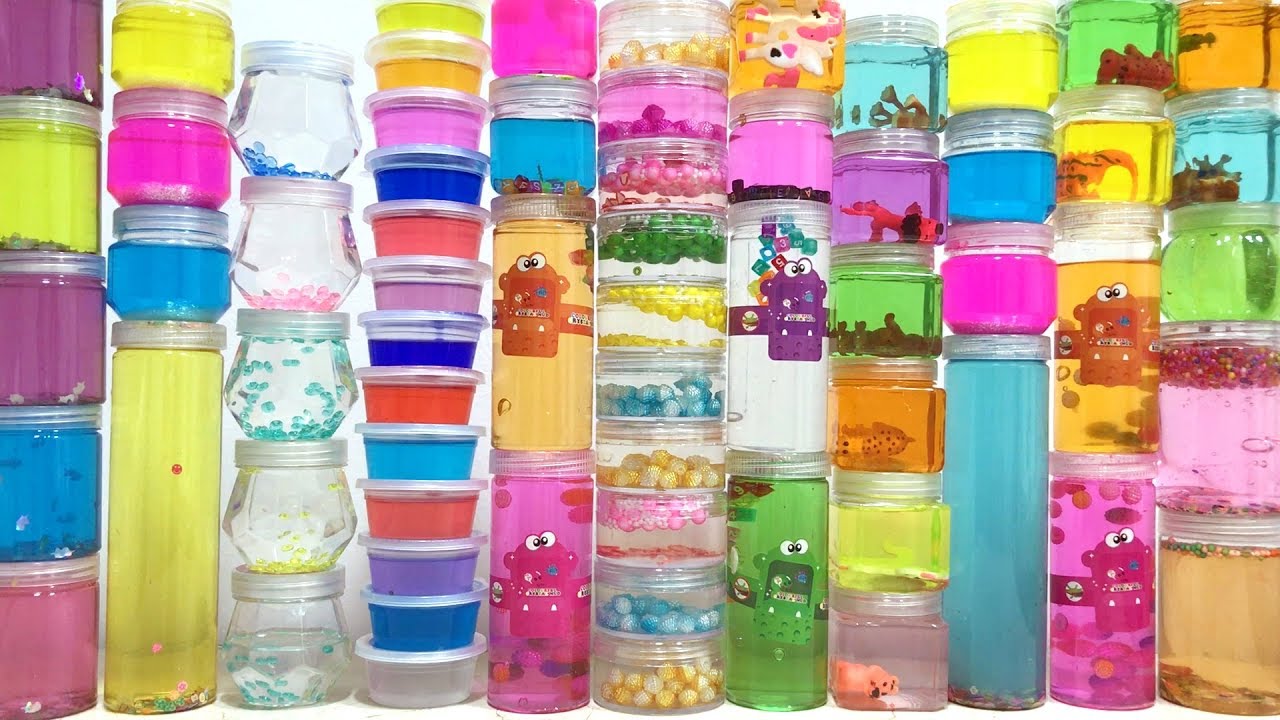 MIXING ALL MY CLEAR SLIME TOGETHER !! MOST SATISFYING Slime Videos