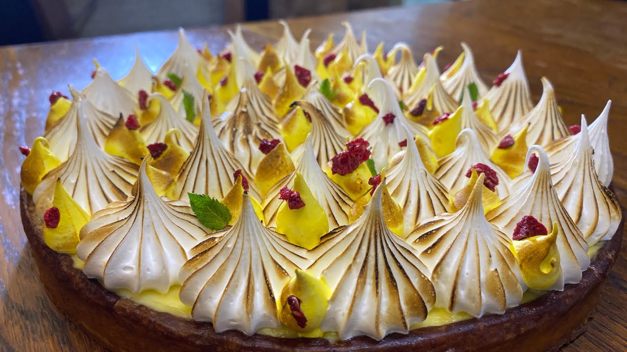 Tarte au citron meringuée طرطة بالحامض بكل احترافية شكلا ومذاقا👌👌👌👌🌺