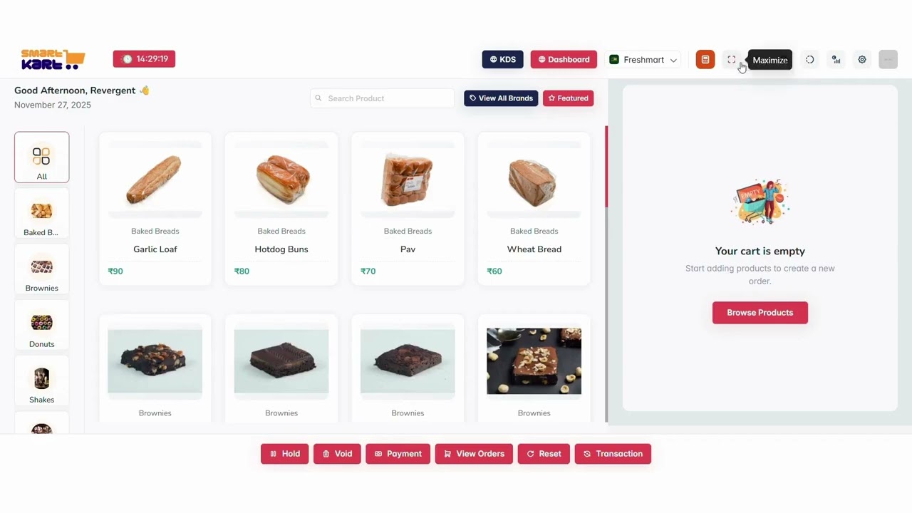 SmartKart Billing POS Software Demo