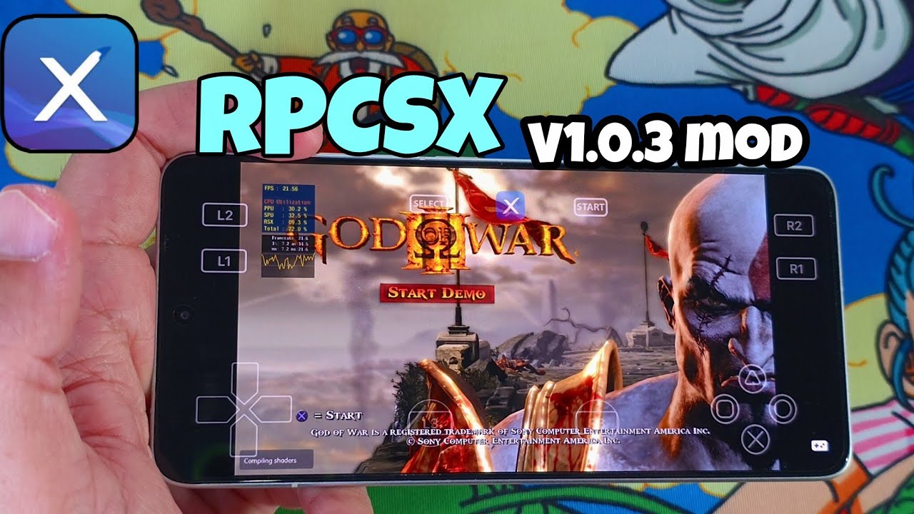 SAIU NOVA ATUALIZAÇÃO RPCSX v103 nce v8 ultimate EMULADOR DE PS3 PARA ANDROID TESTE GOD OF WAR 3