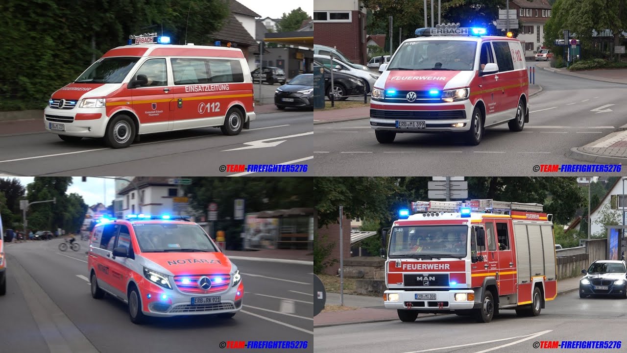 [Großübung auf dem Erbacher Wiesenmarkt 2023] Feuerwehr und DRK OV Erbach proben den Ernstfall