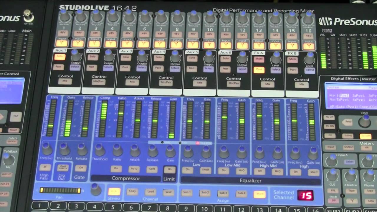 Обзор микшера Presonus Studiolive 16.4.2. Часть №2 — Авторизованный дилер Presonus