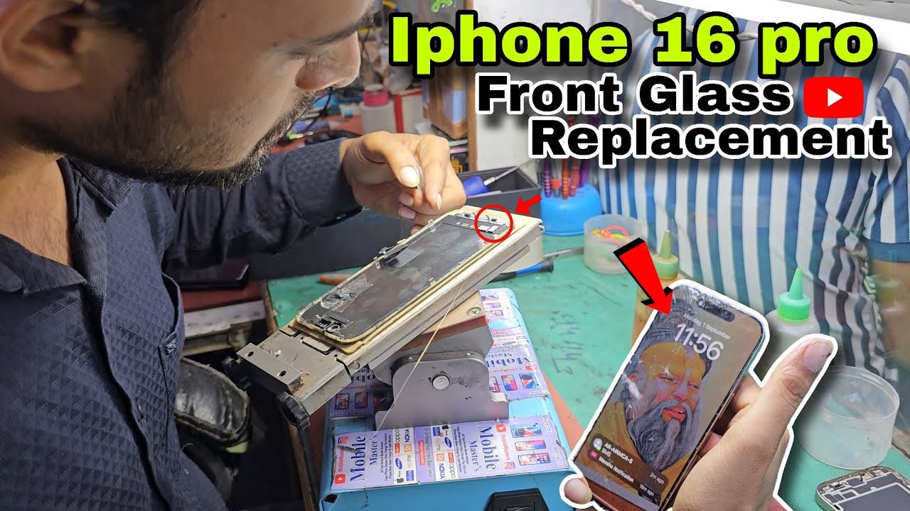 Iphone 16 pro front glass replacement || Screen Glass Restoration #iphone16pro 