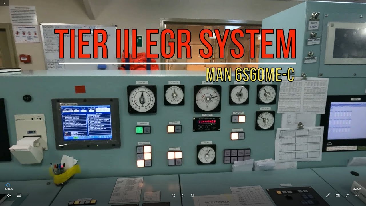 EGR, Tier III, Exhaust Gas Recirculating System, Electronic Engine, MAN 6S60ME C, MOP, NOx
