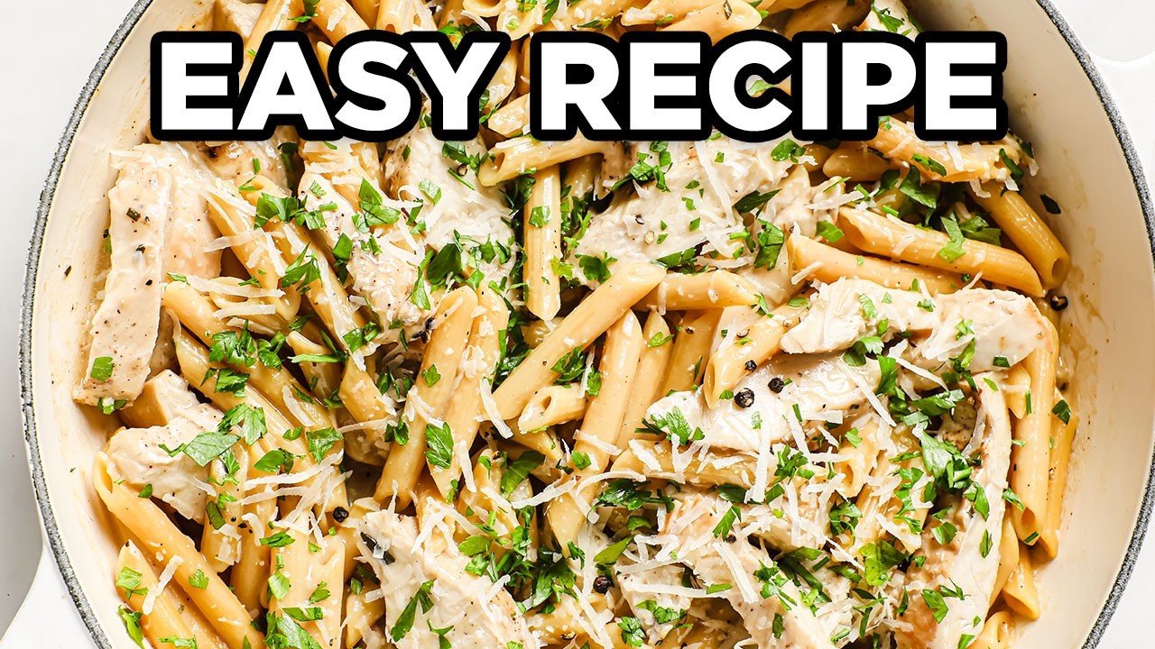 Best Creamy Garlic Chicken Pasta | Quick 20 Minute Dinner Idea