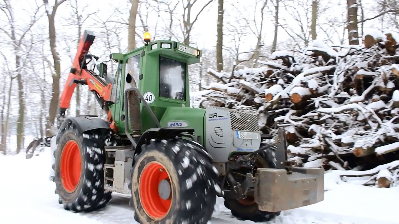 Fendt Wario 820 am Holzrücken | Winter 2k15 / 2k16 | HD