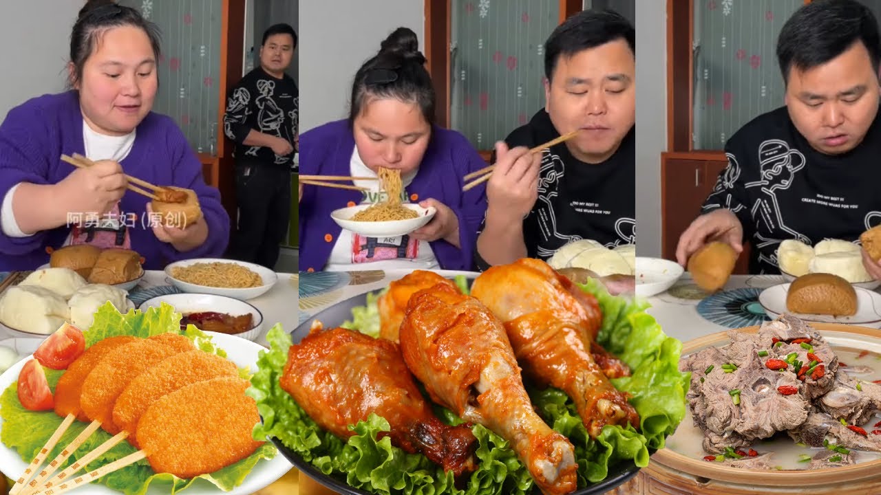 贪吃老公以为馒头里面藏了红烧肉，结果我早吃光了，他失望到哭！【阿勇夫妇】