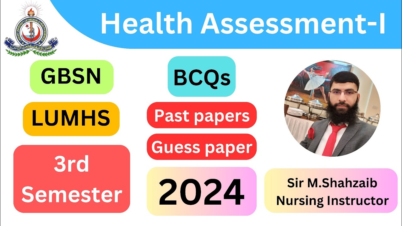 GBSN 3rd Semester ( Health Assessment-I ) Past Papers & Guess paper 2024