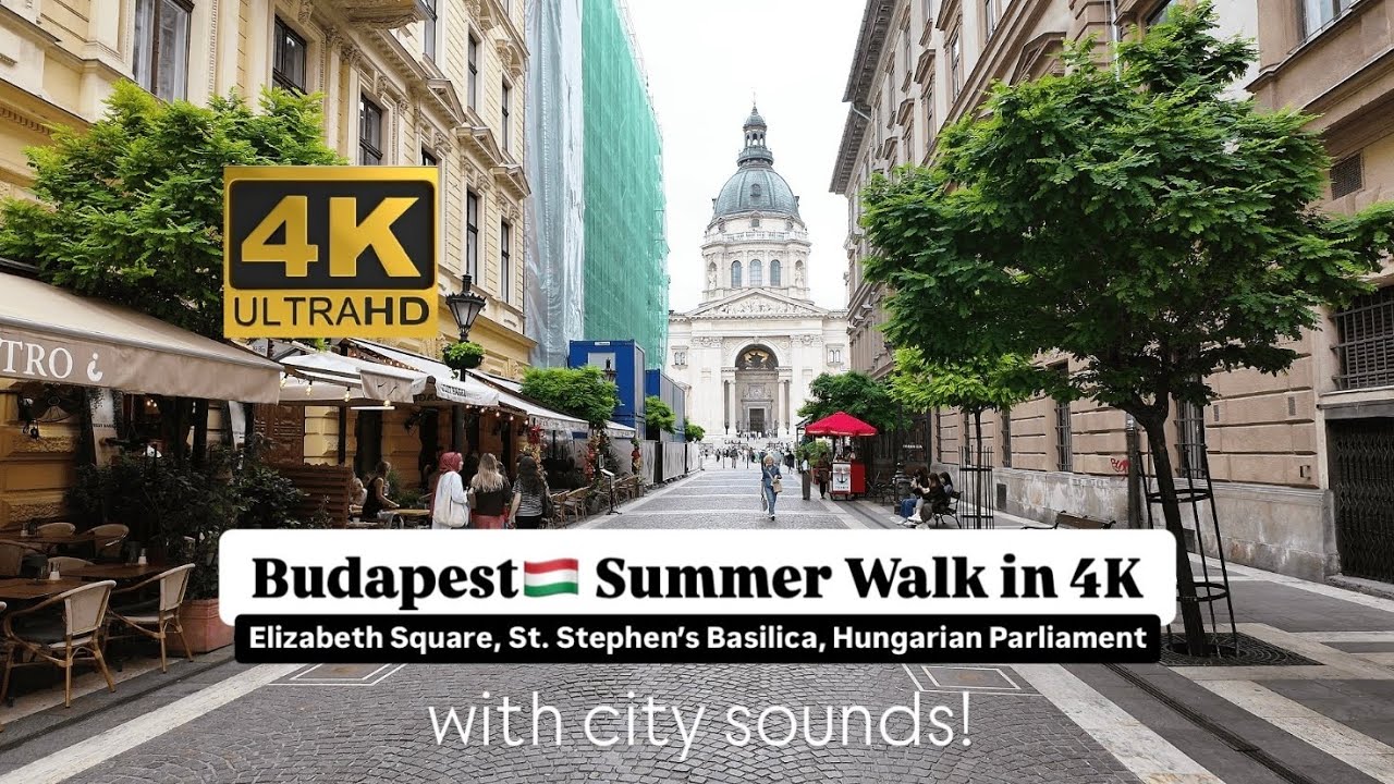 Budapest City Walk in 4K by See Us Budapest🌆📸 (St. Stephen's Basilica, Parliament, Elizabeth Square)