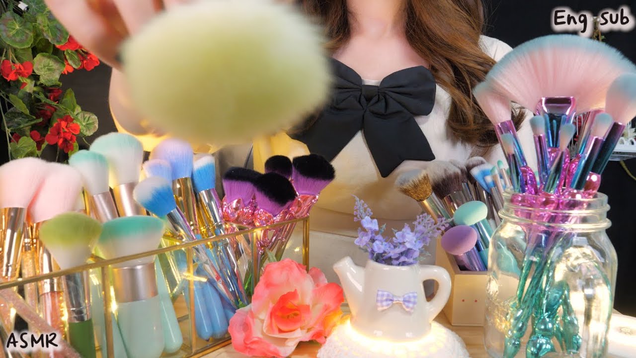 ASMR магазин красочных кистей(русский субтитры) |  Colorful Brush shop(Visual triggers, korean)