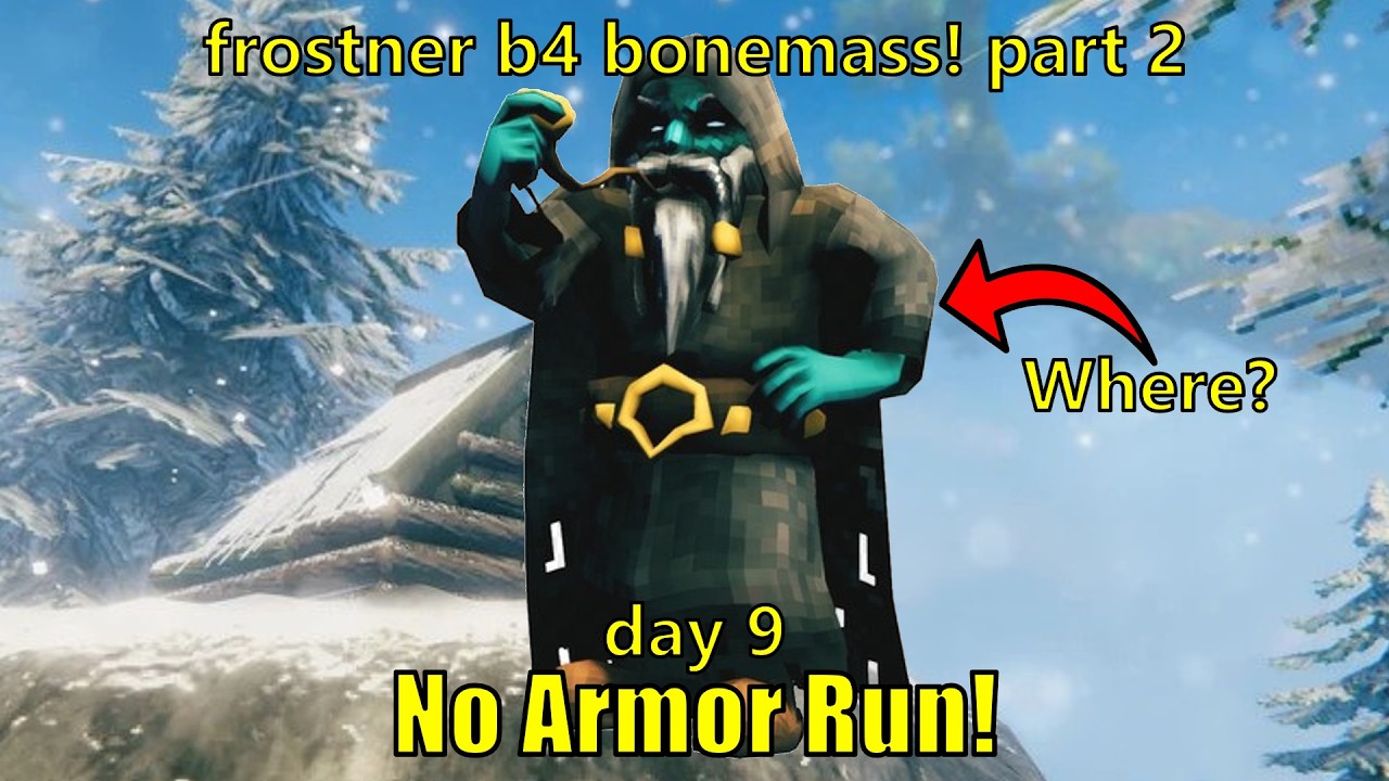 🔴 LIVE: NO ARMOR RUN! Day 9: Haldor, Ymir Flesh for Frostner then BONEMASS! #valheim
