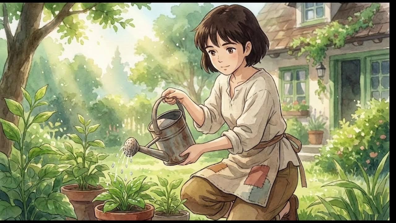 Ghibli-Style Cozy Scenes 🍃 | Soft Piano Music for Relax & Study