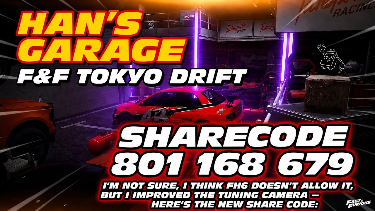 Han's Garage from Tokyo Drift Fast And Furious F&F (Forza Horizon 6)